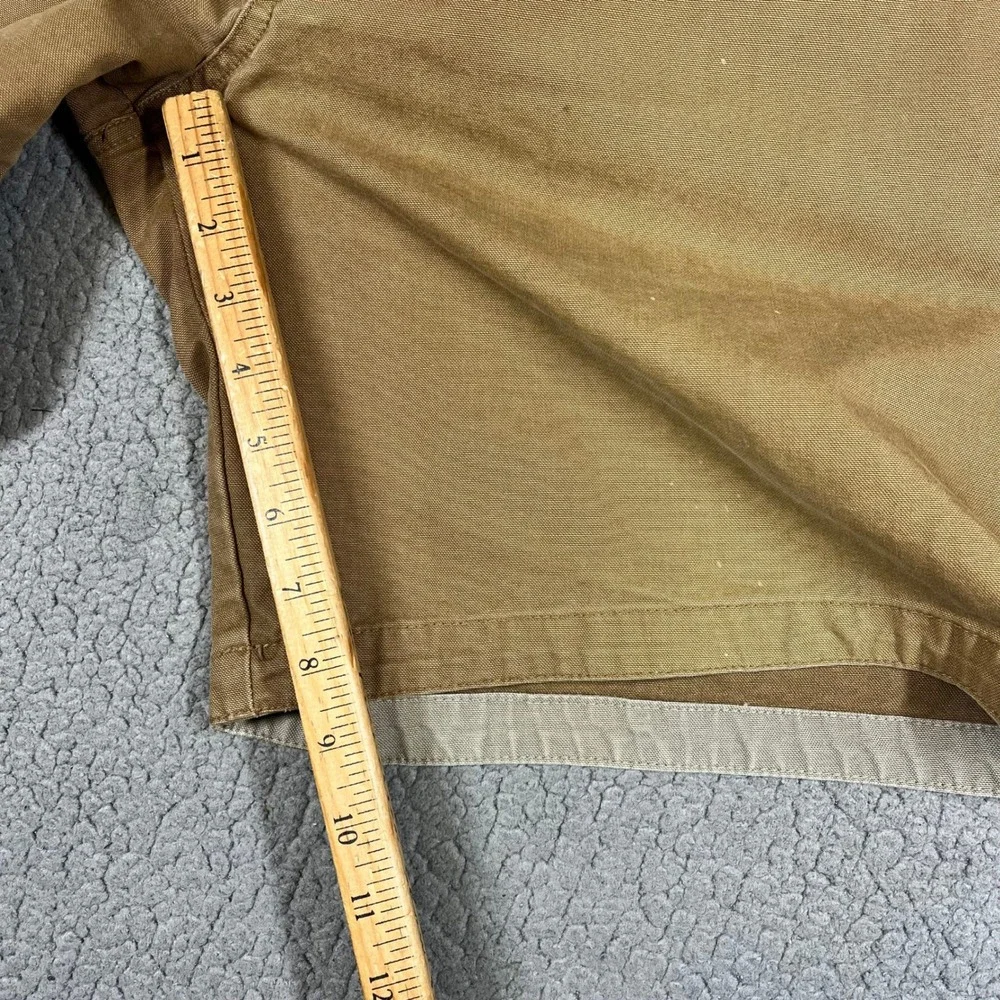 REI Mens 34 Brown Canvas Utility Shorts Organic Cotton Cargo Hiking 6350